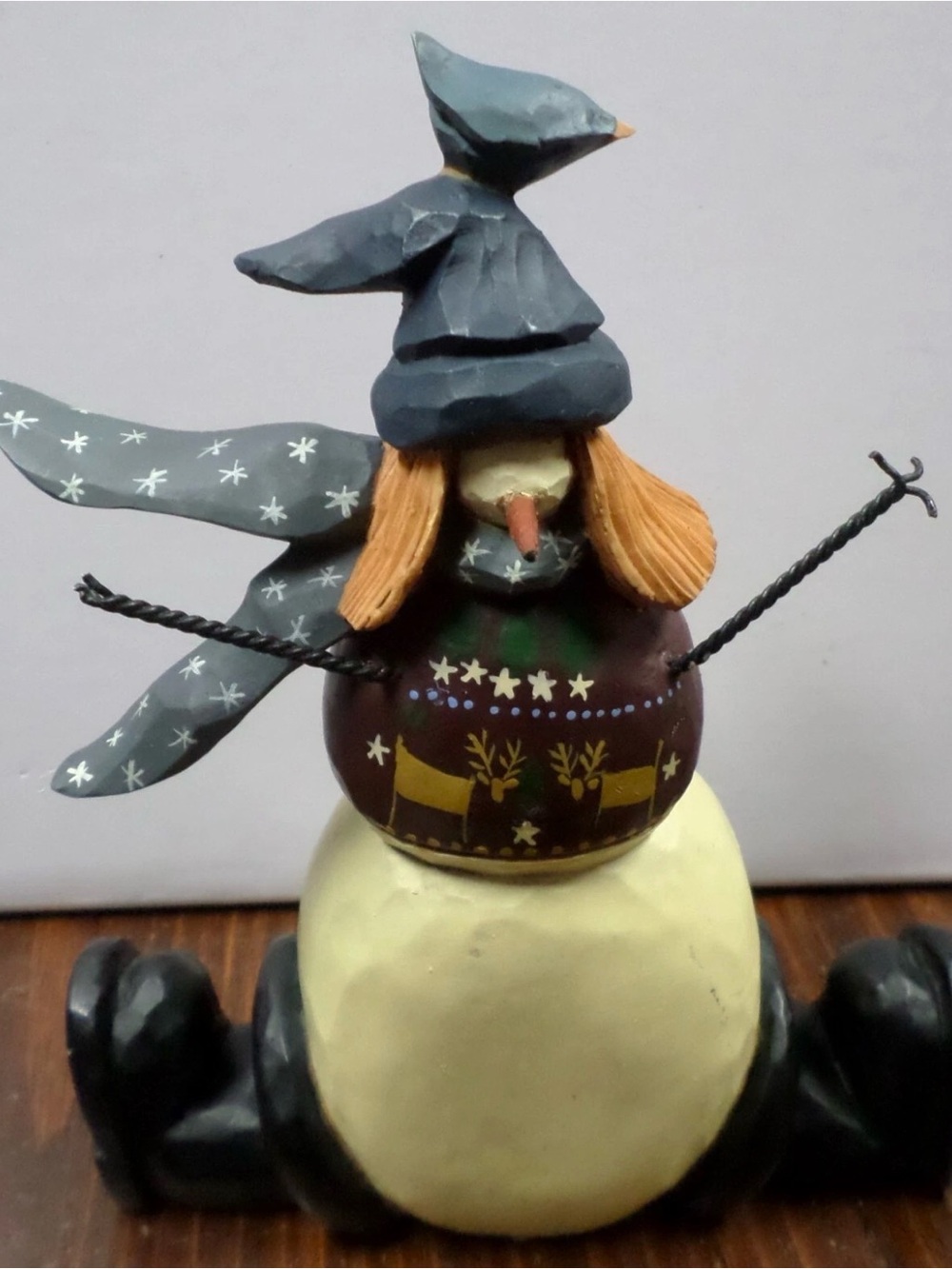 vintage Williraye Studio Boy Snowman Splits Figurine (WW2201),